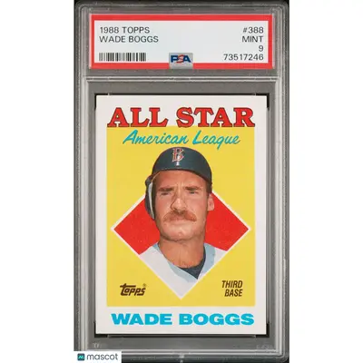 Wade Boggs PSA 1988 Topps Baseball #388 9 73517246
