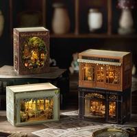 Fantasy Magic Cube Series Miniature Dollhouse Cabin, 1 Box Creative Home Bedroom Decoration, Wooden Handmade 3D Puzzle Model ...