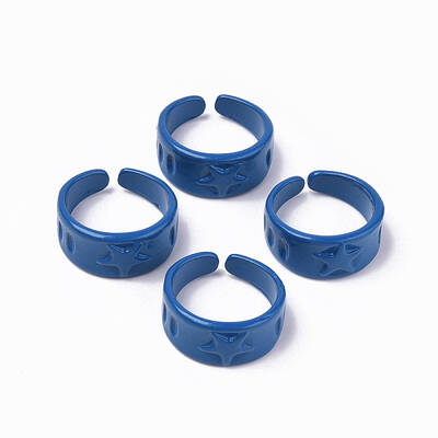 Spray Painted Alloy Cuff Rings