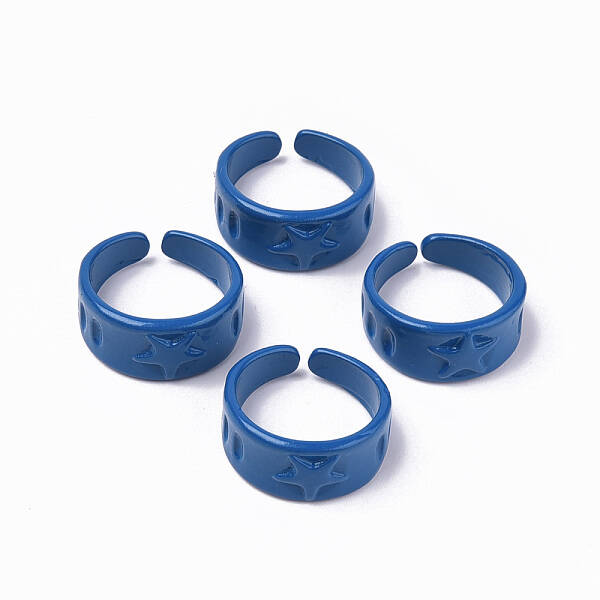 Spray Painted Alloy Cuff Rings