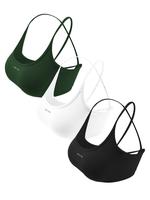 Women's Criss Cross Back Wireless Sports Bra, Breathable Comfortable Adjustable Strap Bra, Ladies Sportswear for Indoor Outdo...