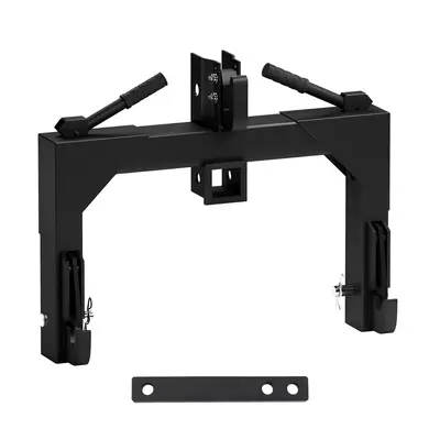 Garvee 3-Point Quick Hitch for Cat 0 & 1 Tractors - 3000 lbs Lift, 2 Receiver, 3 Steel Tubing, Adjustable 15-18 Level, Bl...