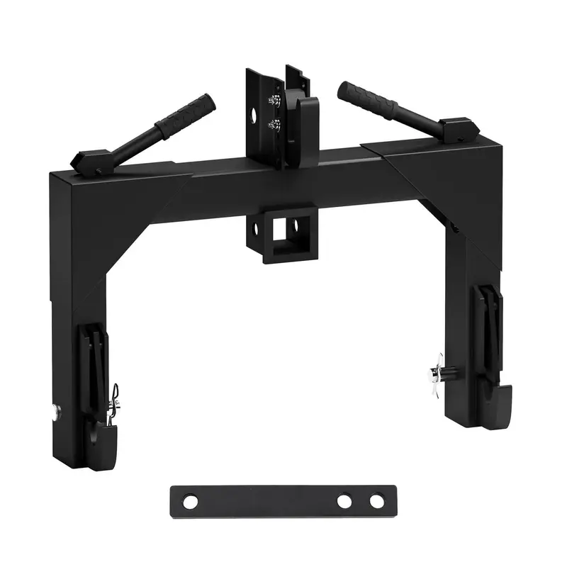 Garvee 3-Point Quick Hitch for Cat 0 & 1 Tractors - 3000 lbs Lift, 2 Receiver, 3 Steel Tubing, Adjustable 15-18 Level, Bl...