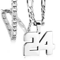 Number Necklaces for Mens, Athletes Stainless Steel Sport Number Pendant Chain for Baseball/Basketball/Football Team Inspirat...
