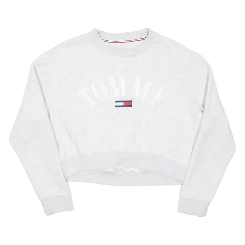 TOMMY JEANS Cropped Womens Sweatshirt Grey L