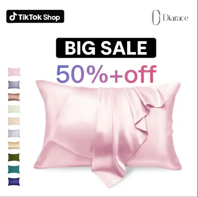 Diarace 100% Mulberry Silk 19 Momme Pillowcase - Double-Sided, Cooling & Breathable for Summer, Anti-Acne, Great for Hair & S...