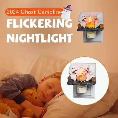 【FaddishDeal】Ghost Flame flickering glow-in-the-dark,  flame simulated night light, synthetic fireplace night light that ...