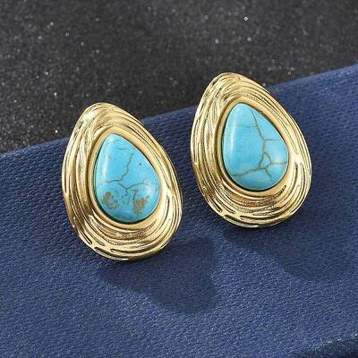 201 Stainless Steel Teardrop Stud Earrings