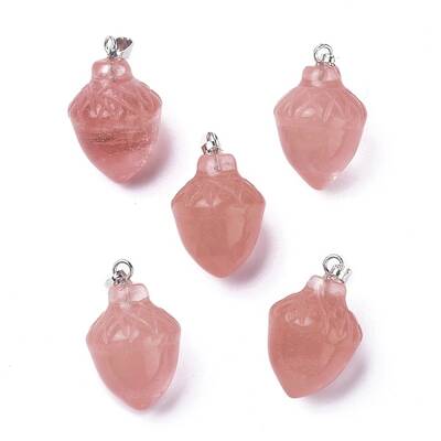 Watermelon Stone Glass Pendants
