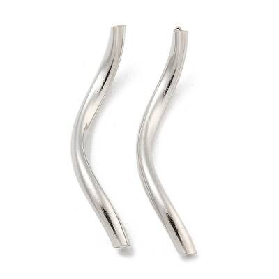 Brass Twist Tube Beads