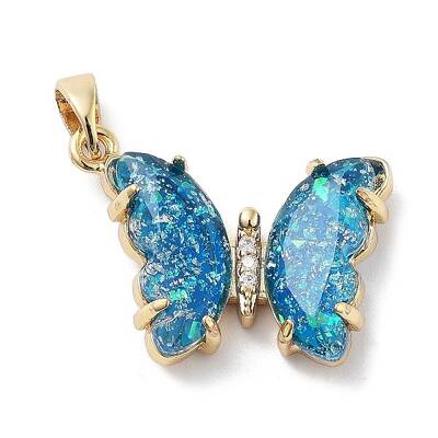 Brass Micro Pave Cubic Zirconia Pendants