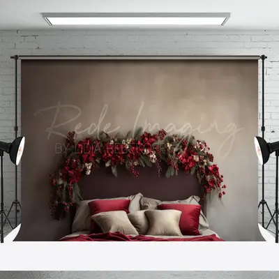 Warm Christmas Headboard Backdrop For Photography - Aperturee