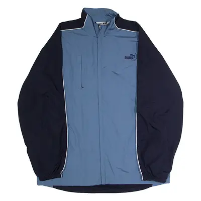 PUMA Mens Windbreaker Jacket Blue Colourblock L