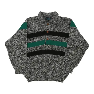 Loli & Wolf Collared Jumper - XL Grey Cotton Blend