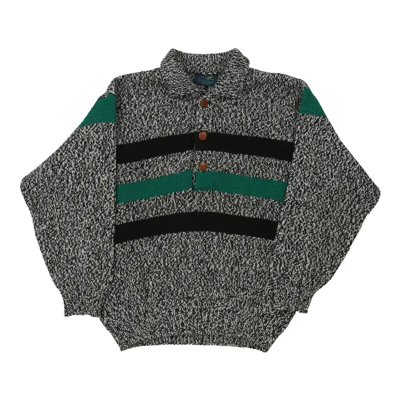 Loli & Wolf Collared Jumper - XL Grey Cotton Blend