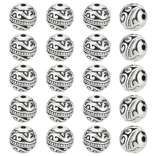20Pcs Tibetan Style Alloy Beads