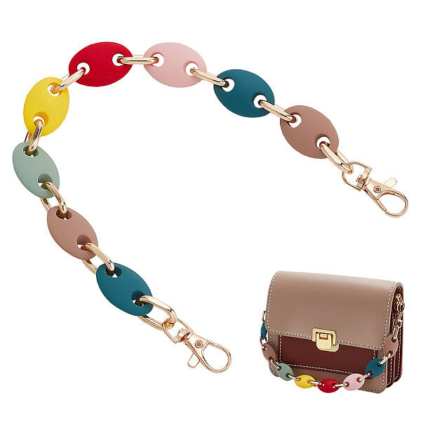 Acrylic Coffee Bean Link Purse Chains