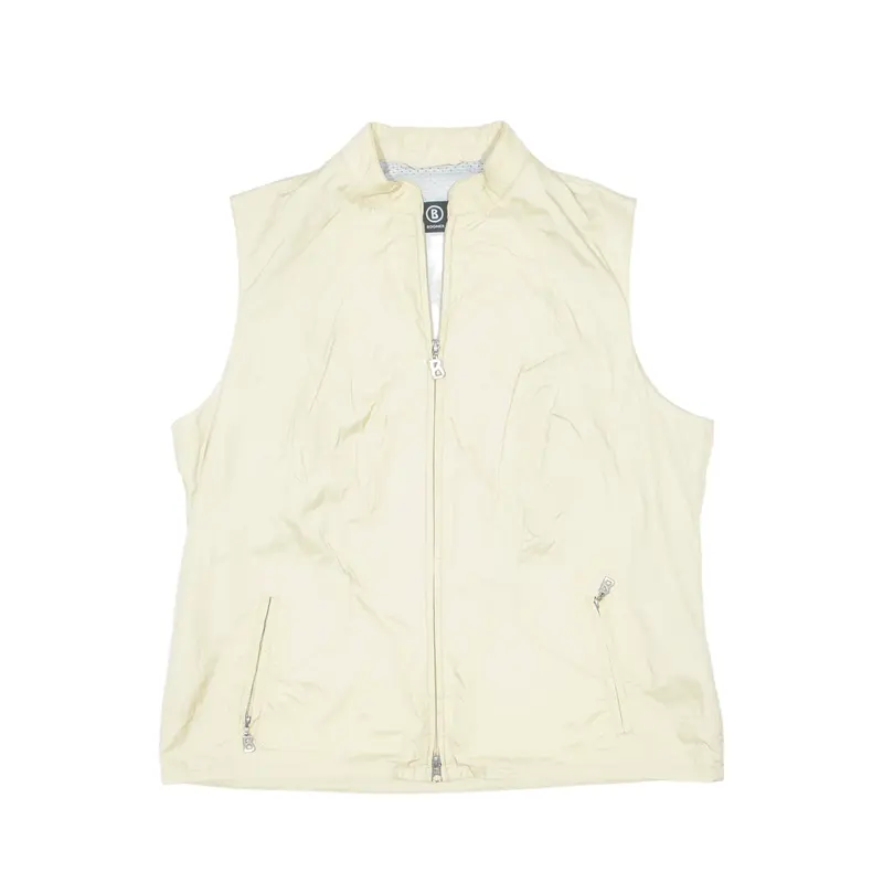 BOGNER Satin Feel Gilet Cream Nylon 90s Womens L