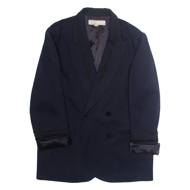 CLASSIC COLLECTIONS Womens Blazer Jacket Blue XL