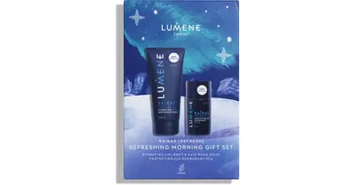 Lumene RAIKAS Refresh Body Gift Set for Men 2 in 1 Shower Gel and Shampoo for Men 200ml + 24h Solid Deodorant 60g