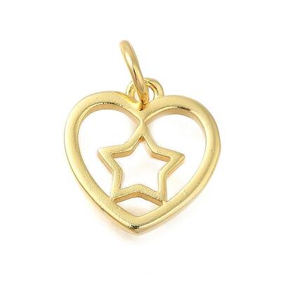 Heart Rack Plating Brass Charms