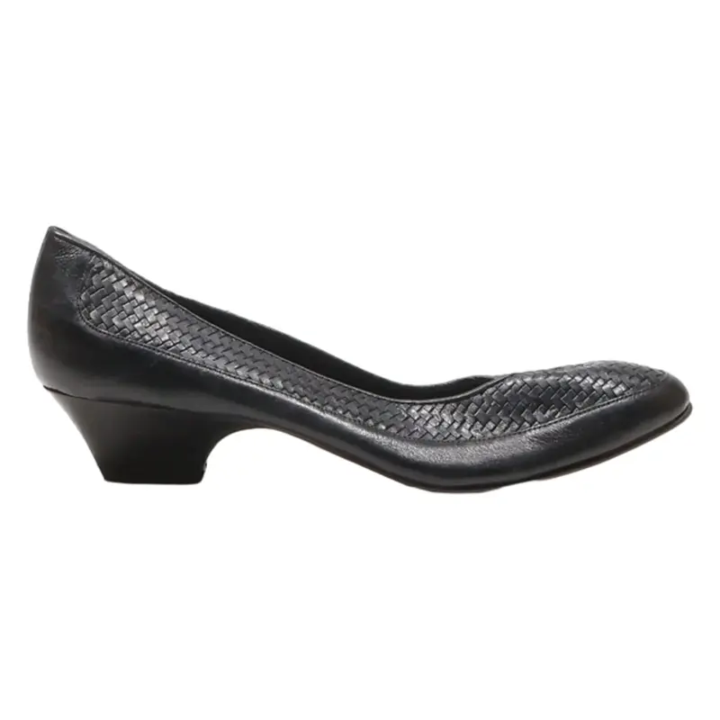 HARBOR TIME Ballet Shoes Black Leather Womens UK 7
