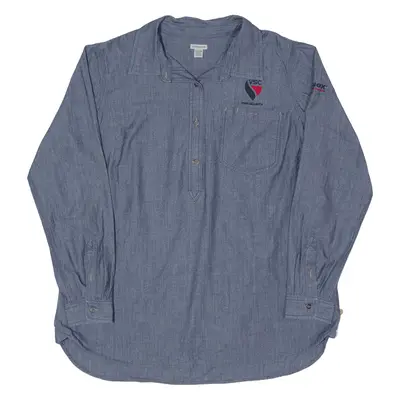 CARHARTT Worker Shirt Blue Long Sleeve Womens XL