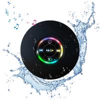 Fathersdaygifts Mini Bluetooth Shower Speaker with LED light, Portable IPX4 Waterproof, Hands-Free Speakerphone. Rechargeable...