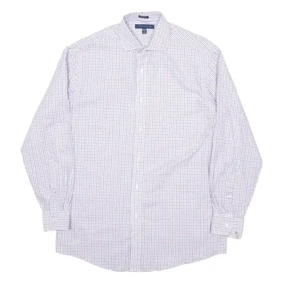 TOMMY HILFIGER Mens Shirt Blue Check Long Sleeve S