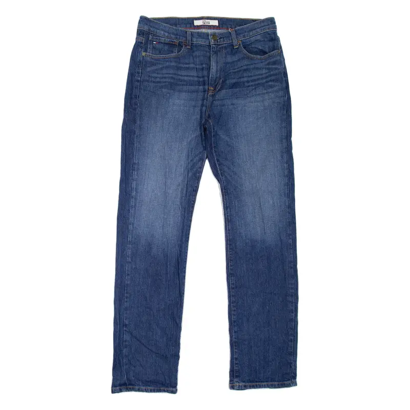 TOMMY HILFIGER Mens Jeans Blue Regular Straight Stone Wash W32 L34