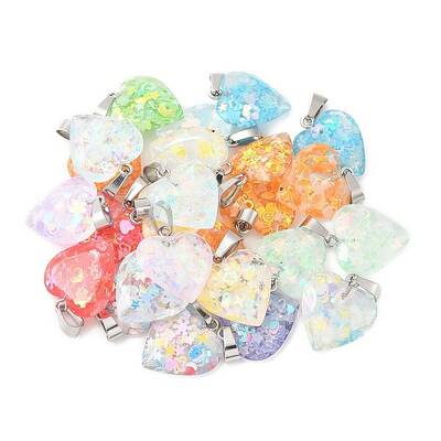 Luminous Resin Sequins Pendants