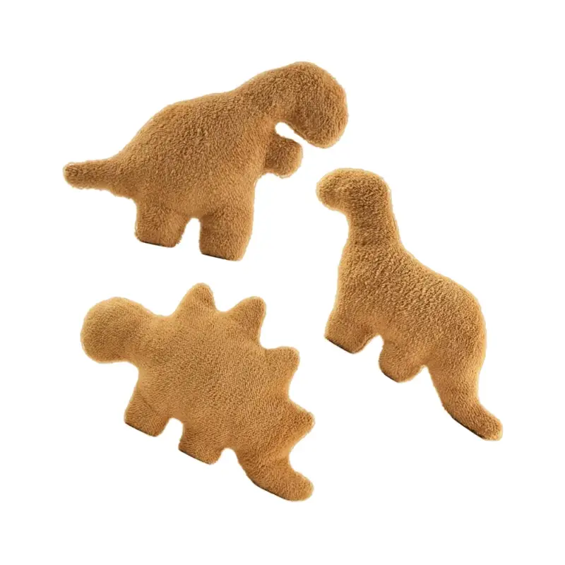 SNOWOLF 12 26 Plush Dino Nugget Plush Pillow Dinosaur Toy Brown Gift for Kids Children Birthday Christmas