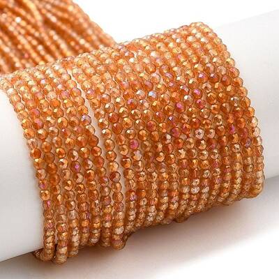 Electroplate Transparent Glass Beads Strands