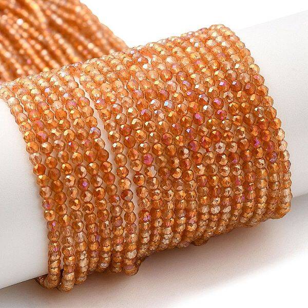 Electroplate Transparent Glass Beads Strands
