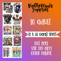 Summerween DTF Transfer Gang Sheet, 22 x 60