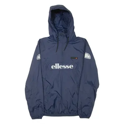 ELLESSE Lightweight Mens Pullover Jacket Blue Hooded L