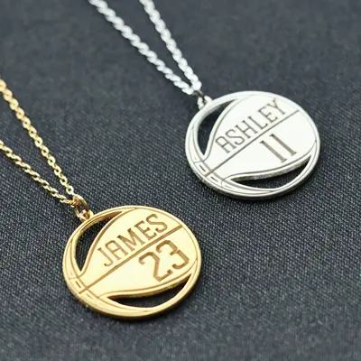 Custom Basketball Necklace, Basketball Necklace Personalized, Basketball Coach Gift, Basketball Player Gift, Basketball Penda...