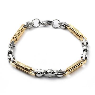 PVD Vacuum Plating 201 Stainless Steel Link Chain Bracelet