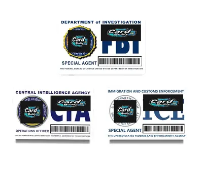fbi cia ice Special Agent ID Card Sticker – Realistic Badge Design for Credit Card Decoration, Cosplay, or Collectors