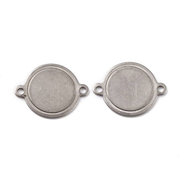 Tarnish Resistant 201 Stainless Steel Cabochon Connector Settings