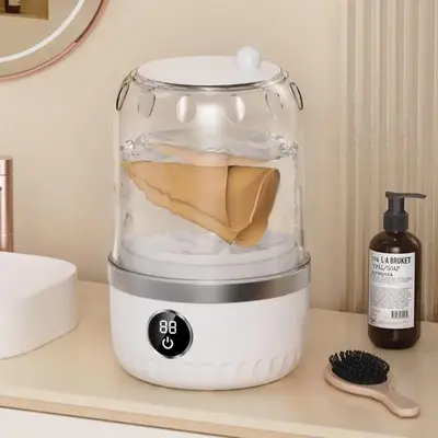 Portable mini washing machine, USB charging, high-quality impact-resistant underwear/underpants cleaning, compact and lightwe...