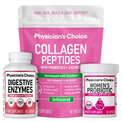 Ultimate Women's Health Bundle: Daily Digestive, Bloating, Urinary Tract & Beauty Support with Women's Probiotic + Digestive ...
