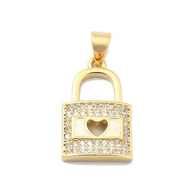Brass Micro Pave Clear Cubic Zirconia Pendants