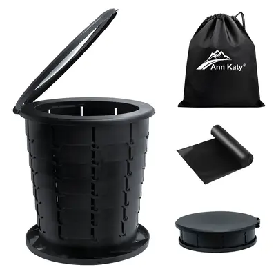 Ann katy Outdoor Camping Toilet, Compact Potty for Adults and Kids for Car, Hiking, Beach and Camping.portable potty road tri...