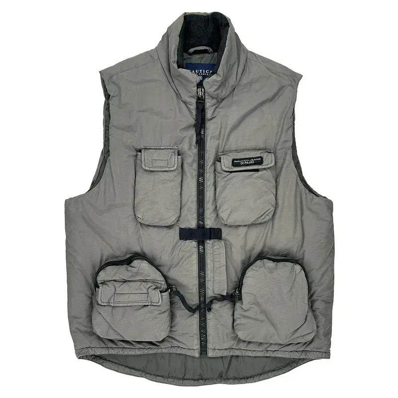 Nautica Gilet - Large Grey Cotton Blend
