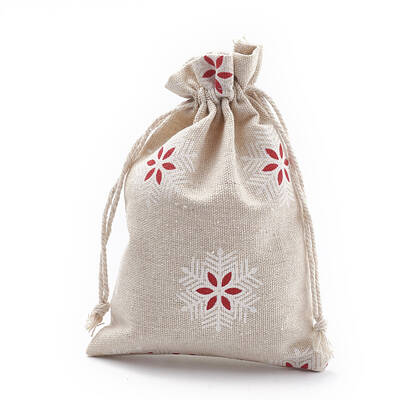 Polycotton(Polyester Cotton) Packing Pouches Drawstring Bags