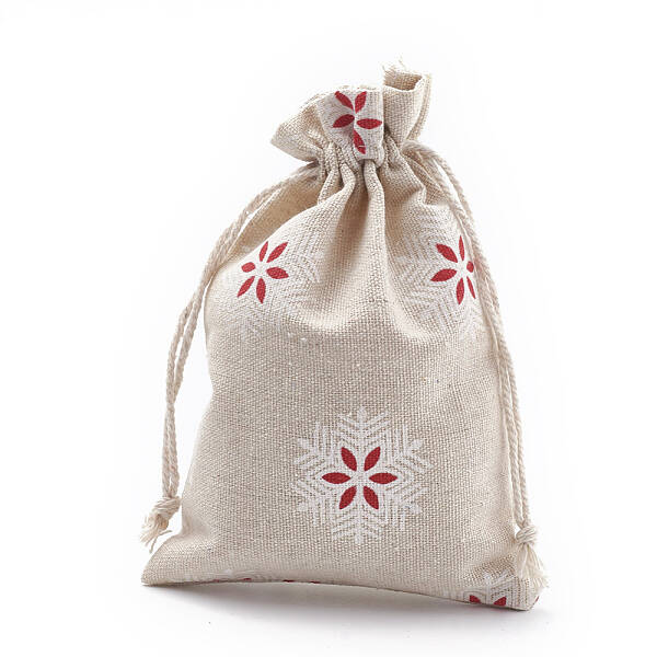 Polycotton(Polyester Cotton) Packing Pouches Drawstring Bags