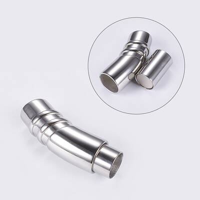Tarnish Resistant 304 Stainless Steel Magnetic Clasps with Glue-in Ends