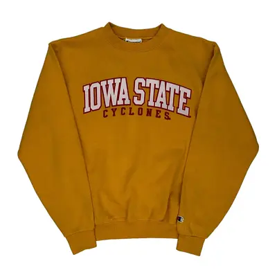 Iowa State Cyclones Champion Ncaa Sweatshirt - Small Yellow Cotton