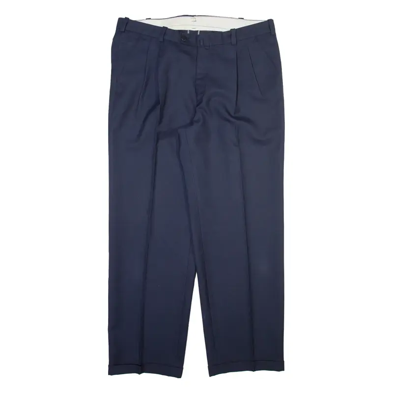 Mens Trousers Blue Regular Straight W34 L28